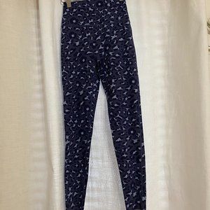 Aerie Offline Blue Leopard Print Leggings, Size Small